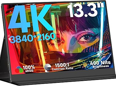 KEEPTIME 13.3″ 4K Portable Monitor
