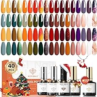 Modelones 40 Pcs Fall Gel Nail Polish Set — image 1