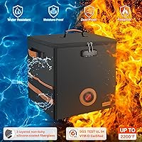 Adworte Vinyl Record Storage Box with Lock, Fireproof & Water Resistant, Holds 100+ Records — image 2