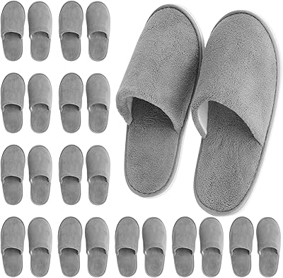Juvale Disposable Guest Slippers, 12 Pairs, US Men Size 11/Women Size 12