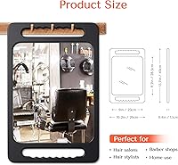 TASALON Unbreakable Hand Mirror with Double Handle — image 3