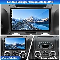 KUFUESGGERTA Car Stereo Radio for Jeep Wrangler JK Compass Grand Cherokee Dodge Ram 1500, Android 13, 10-inch Touchscreen — image 2