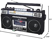 Supersonic SC-3201BT 4 Band Radio & Cassette Player Boombox — image 5