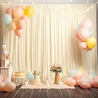 Gallety Ivory Backdrop Curtain 10FT x 10FT — image 7