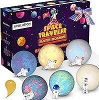 EvolutionUSA Space Bath Bombs for Kids - 6 Pack with Hidden Toy — image 1
