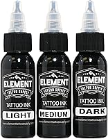 Element Tattoo Supply Greywash Tattoo Ink Set 1oz (5 Pack) — image 3