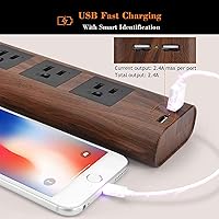 JACKYLED 10Ft Extension Cord with USB Ports — image 4