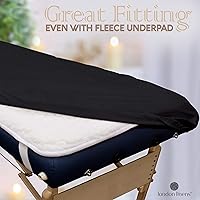 London Linens Extra Thick 3 Piece Massage Table Sheets Set - Lilac — image 3