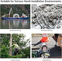 YUTIANHOME 500ft Industrial TPU OM3 Fiber Optic Cable LC to LC Duplex with Pulling Eye Kit — image 5