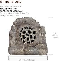 Alpine Corporation QLP542SLR-GR Bluetooth Rock Speaker — image 3