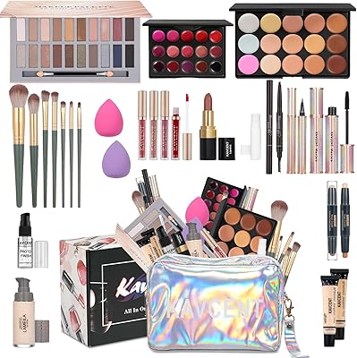 KAVCENT Makeup Kit for Women - 20 Color Eyeshadow, Lipstick Palette, Foundation, Concealer & More
