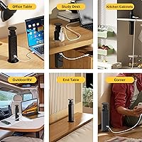 Kungfuking Pop Up Electrical Outlet with 3 AC Outlets & 2 USB Ports — image 5
