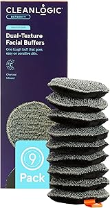 CleanLogic Charcoal Exfoliating Facial Pads, 9 Count
