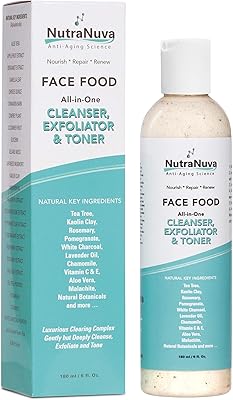 NutraNuva Face Food Cleanser, Exfoliator & Toner 6oz