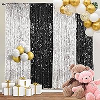 SFN SKY 9FTx9FT Silver Sequin Backdrop Curtains — image 7