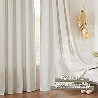 RYB HOME Linen Blend Curtains 36″L x 52″W, 2 Panels Set — image 6