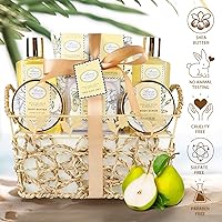 ArioseMonde Bath & Shower Spa Gift Basket Set, English Pear & Freesia, 9 Pcs — image 6