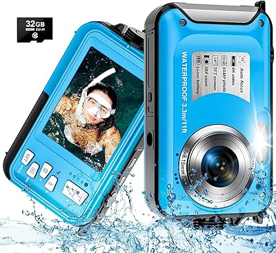 Yifecial CM015 4K Waterproof Camera with 32GB Card