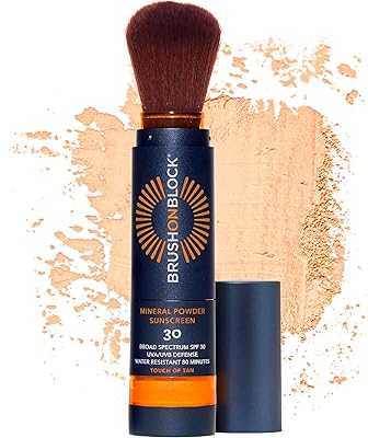 Brush On Block SPF 30 Mineral Powder Sunscreen, Touch of Tan