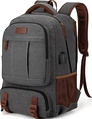 Tzowla Canvas Laptop Backpack 17.3 Inch