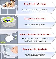 dbest products Octopus 360 3-Tier Rolling Cart — image 3