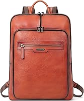 CLUCI Leather Backpack for Women 15.6 Inch Laptop Backpack — image 1