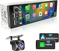 TKOWQM 2025 Wireless CarPlay Android Auto Single Din Radio — image 1