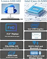 Lenovo 24 23.8″ FHD All-in-One Desktop Computer, Intel Core i3, 32GB RAM, 1TB SSD — image 2