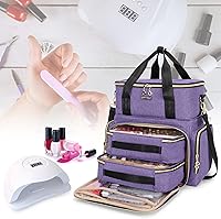 BAFASO Double Layer Nail Polish Organizer, Purple — image 7
