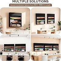 OmySalon 32-Inch 3-Tier LED Nail Polish Organizer Shelf — image 7