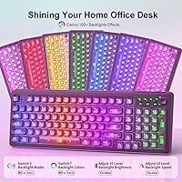BAIHUAFRU Wireless Backlit Keyboard and RGB Mouse Combo — image 6