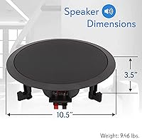 Pyle PDIC81RDBK 8-Inch Ceiling Wall Mount Speakers — image 3