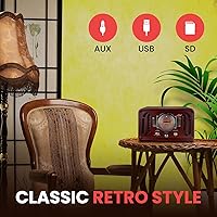 Pyle PUNP34BT Retro Bluetooth Radio Speaker — image 3