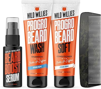 Wild Willies Beard Care Kit, 2-Pack (4oz Shampoo & Conditioner)