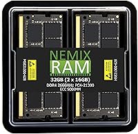 NEMIX RAM 32GB DDR4 2666MHz ECC SODIMM Kit — image 1