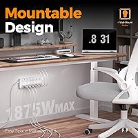 TESSAN Surge Protector Power Strip with 6 Individual Switches, 12 Outlets, 6 FT Cord — image 5