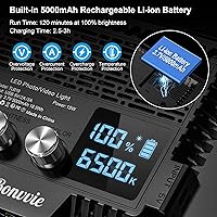 Bonvvie 9″ LED Video Light with 5000mAh Battery — image 3