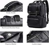 CHAO RAN Vintage Leather Laptop Backpack for Men — image 3