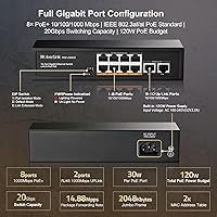 MokerLink POE-G082G 10-Port Gigabit PoE Switch — image 4