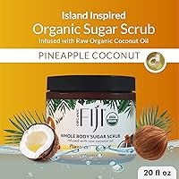 Organic Fiji Whole Body Scrub - Pineapple Coconut 20oz — image 4