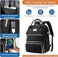 ETRONIK Lunch Backpack for Women, 17.3-Inch Laptop Backpack with USB Port — image 4