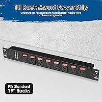 Jgstkcity Rack Mount Power Strip 8 Outlet PDU with Individual Switches — image 2