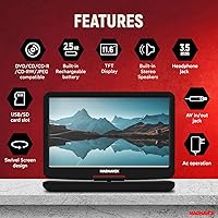 Magnavox MTFT754 Portable 11.6-Inch Swivel Screen DVD/CD Player — image 2