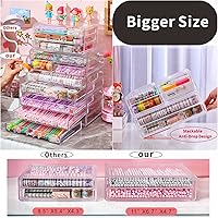 Cq Acrylic Clear Stacking Makeup Organizer with 8 Drawers — image 4