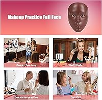 Bueuo Makeup Practice Face with Brushes and Sponge Set, Black — image 4