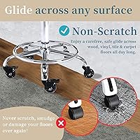 CoVibrant Adjustable Rolling Stool with Extra Wide Seat (19″-24″) — image 6