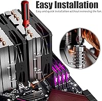 upHere D6SEK CPU Air Cooler with 6 Heat Pipes and Dual 120mm Fans — image 4