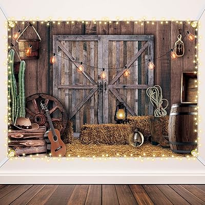 Moukeren 13 x 6 ft Western Party Backdrop
