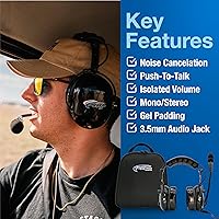 Rugged Air RA900 Premium Stereo Aviation Pilot Headset — image 6