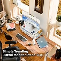 Simple Trending 2-Tier Metal Monitor Stand with Drawer and Pen Holder — image 2